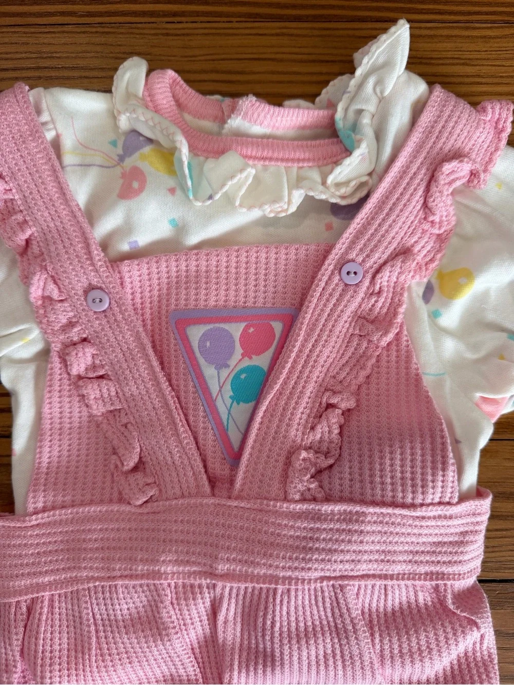 Vintage 1980’s - 90’s Carters Baby Balloon Overalls + Shirt Made in USA